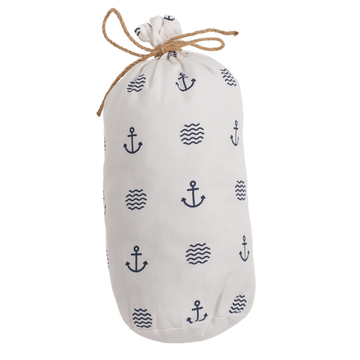 Weißer Stoff-Türstopper, Modern Maritime,