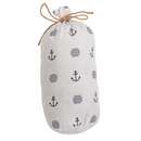 Weißer Stoff-Türstopper, Modern Maritime,