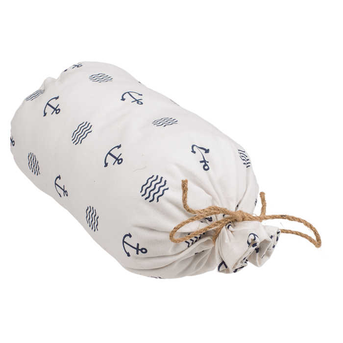 Weißer Stoff-Türstopper, Modern Maritime,