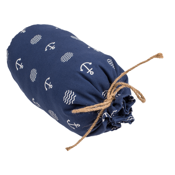 Blauer Stoff-Türstopper, Modern Maritime,