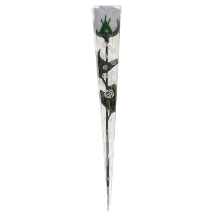 Weiße Rose mit farbwechselnder LED