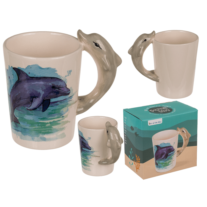 Becher, Delfin,11 x 8,5 cm, 300 ml,