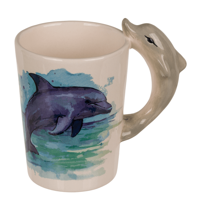 Becher, Delfin,11 x 8,5 cm, 300 ml,