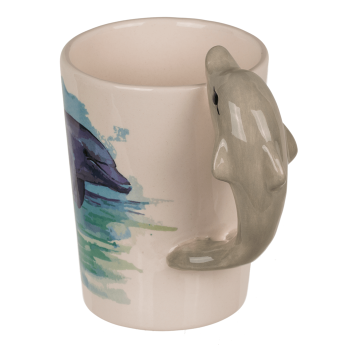 Becher, Delfin,11 x 8,5 cm, 300 ml,