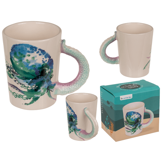 Becher,Krake,11 x 8,5 cm, 300 ml,