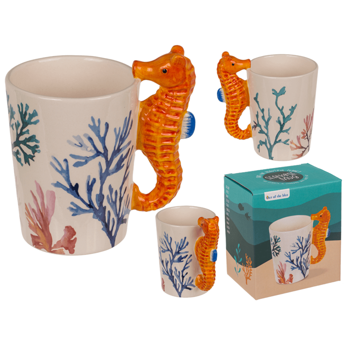 Becher,Seepferdchen,11 x 8,5 cm, 300 ml,