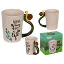 Becher, Schnecke -Trust the timing of your life,