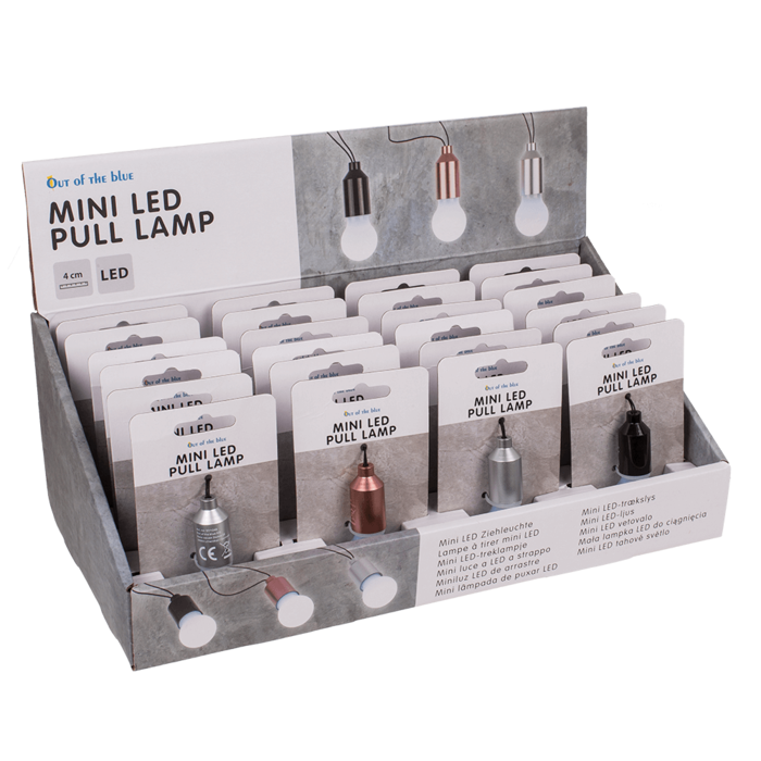 Mini LED Ziehleuchte, ca. 5 cm, 3-farbig sortiert,