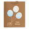 Kraftpapier-Geschenktüte, Happy Birthday,