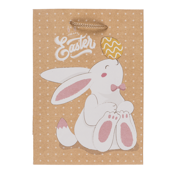 Papier-Geschenktüte, Hase, 12 x 6 x 16 cm,