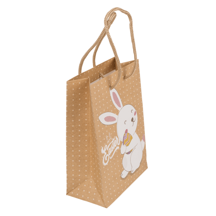 Papier-Geschenktüte, Hase, 12 x 6 x 16 cm,
