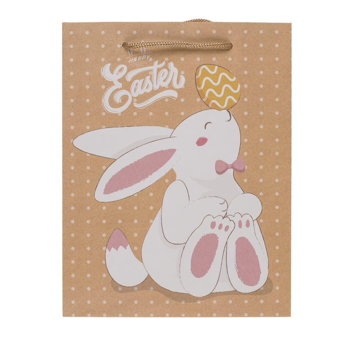 Papier-Geschenktüte, Hase, 18 x 8 x 23  cm,