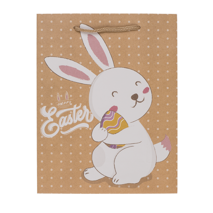Papier-Geschenktüte, Hase, 18 x 8 x 23  cm,