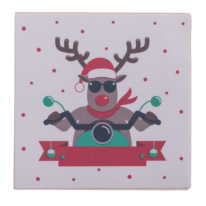 Papier-Servietten, Biking Santa Deer,