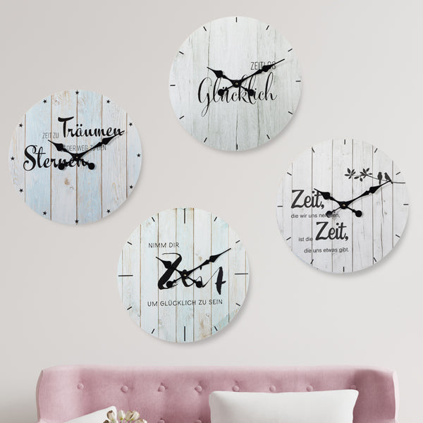 Wanduhr Sprüche 2, 4/s, ca. 45 cmD