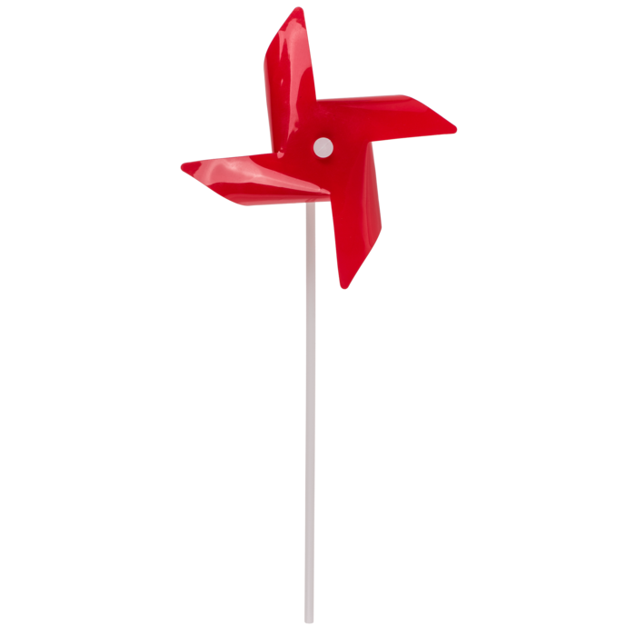 Bunte Windmühle mit 3 LED, farbwechselnd, H: 28 cm