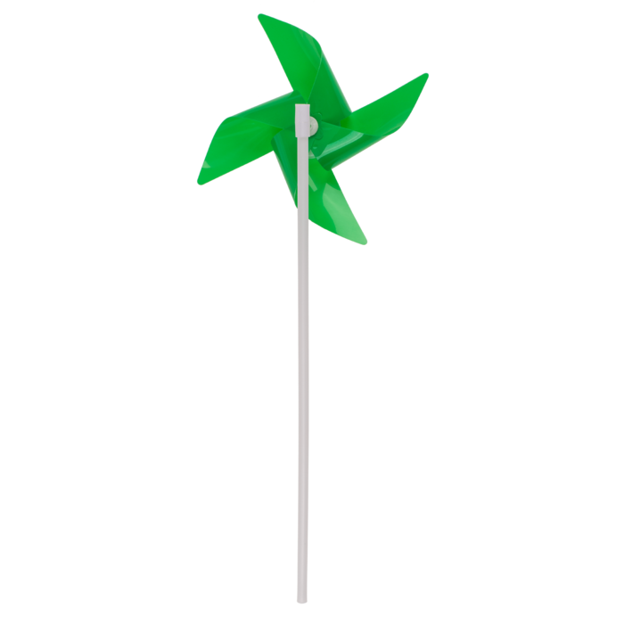 Bunte Windmühle mit 3 LED, farbwechselnd, H: 28 cm