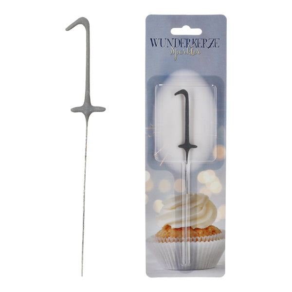 Wunderkerze Zahl 1, ca. 18cm