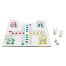 Glas-Trinkspiel, Ludo, mit 16 Gläsern & 2 Würfeln,