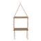 Holz-Wandregal mit Makramee,