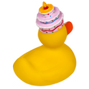 Gelbe Quietsche-Ente, Happy Birthday, ca. 10 cm
