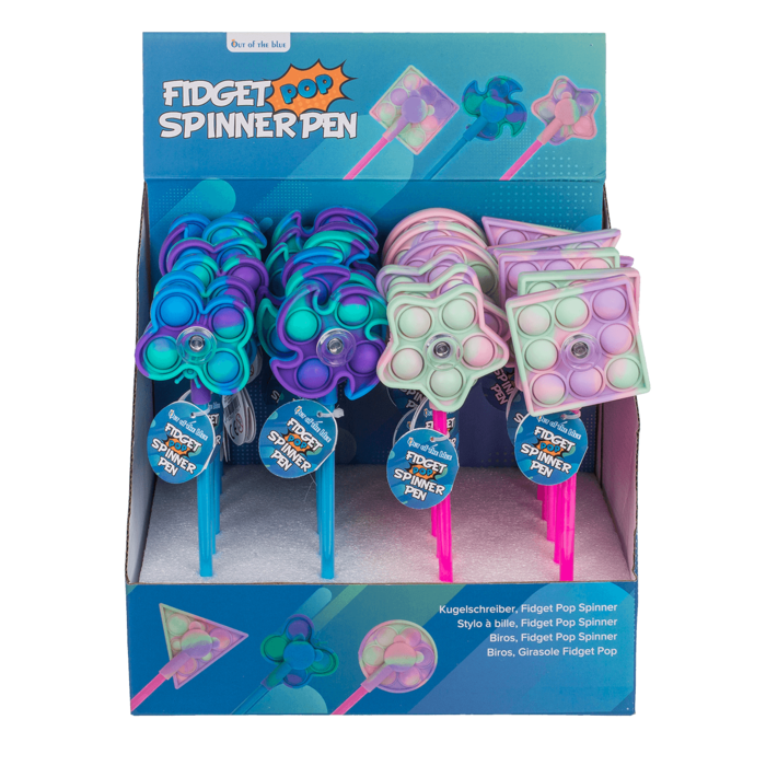 Kugelschreiber, Fidget Pop Spinner, ca. 24 cm,