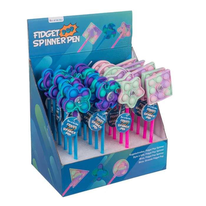Kugelschreiber, Fidget Pop Spinner, ca. 24 cm,