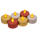 Teelicht mit warmweißen LED, Glamour,