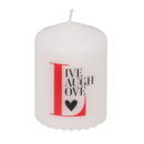 Stumpenkerze, Live, Laugh, Love,