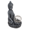 Polyresin Solar Buddha Figur, mit Krakelee Glas
