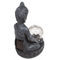 Polyresin Solar Buddha Figur, mit Krakelee Glas