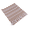 Weiß/braunes Fouta-Hamamtuch (für Sauna & Strand)