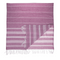 Weiß/lilanes Fouta-Hamamtuch (für Sauna & Strand),