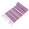 Weiß/lilanes Fouta-Hamamtuch (für Sauna & Strand),