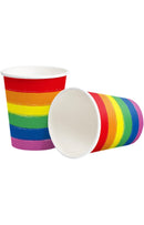 10 Pappbecher mit Motiv, 0,25l, Rainbow