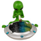 Aschenbecher, Alien mit Joint, ca. 16,4 x 15 cm,