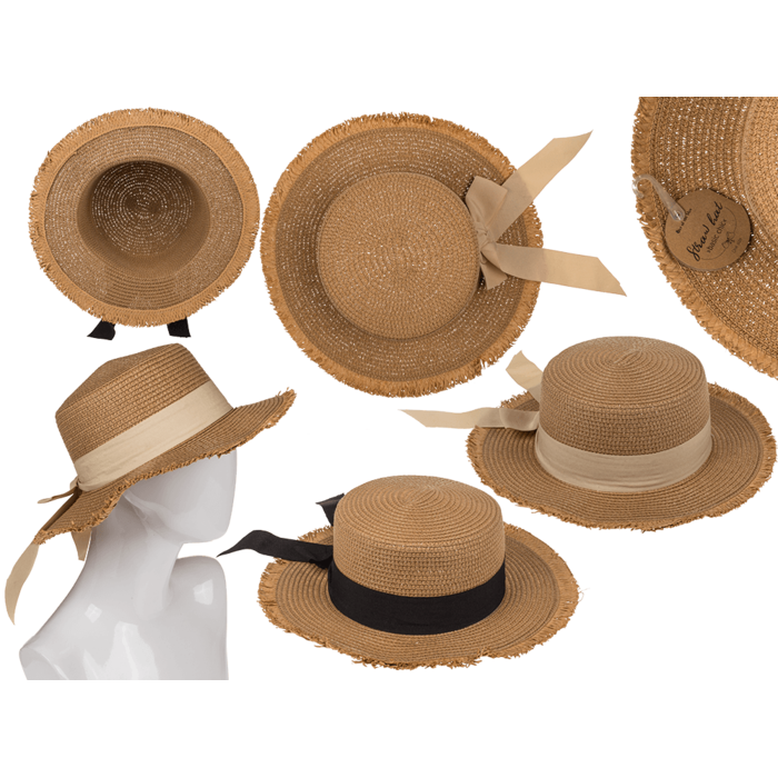 Strohhut mit Schleife, Basic chic,