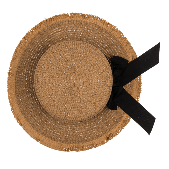 Strohhut mit Schleife, Basic chic,