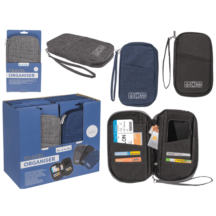 Reisedokumente, Brieftasche und Telefon-Organizer,