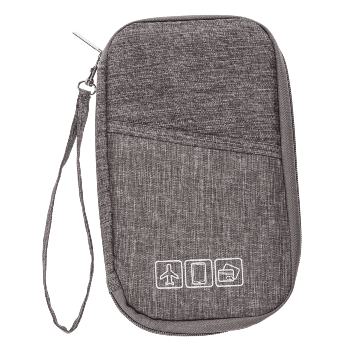 Reisedokumente, Brieftasche und Telefon-Organizer,