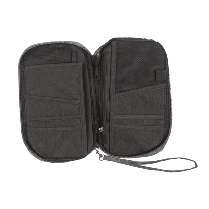 Reisedokumente, Brieftasche und Telefon-Organizer,