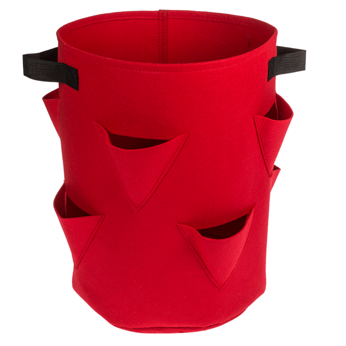 Erdbeer-Pflanzsack mit 8 Pflanztaschen,35 x 42 cm,