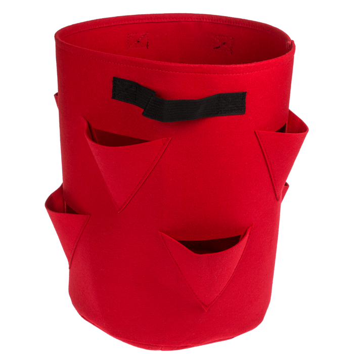 Erdbeer-Pflanzsack mit 8 Pflanztaschen,35 x 42 cm,