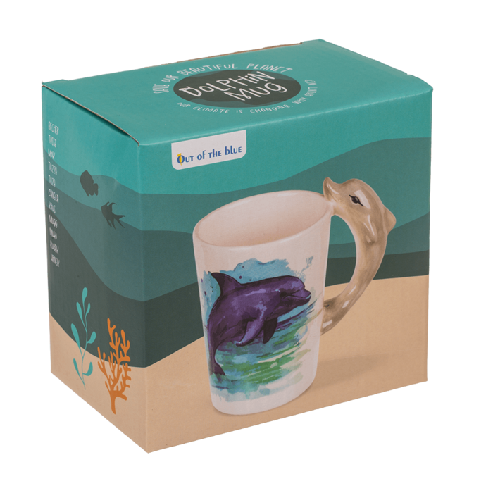 Becher, Delfin,11 x 8,5 cm, 300 ml,