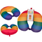 Nackenkissen mit Micropellet-Füllung, Regenbogen,