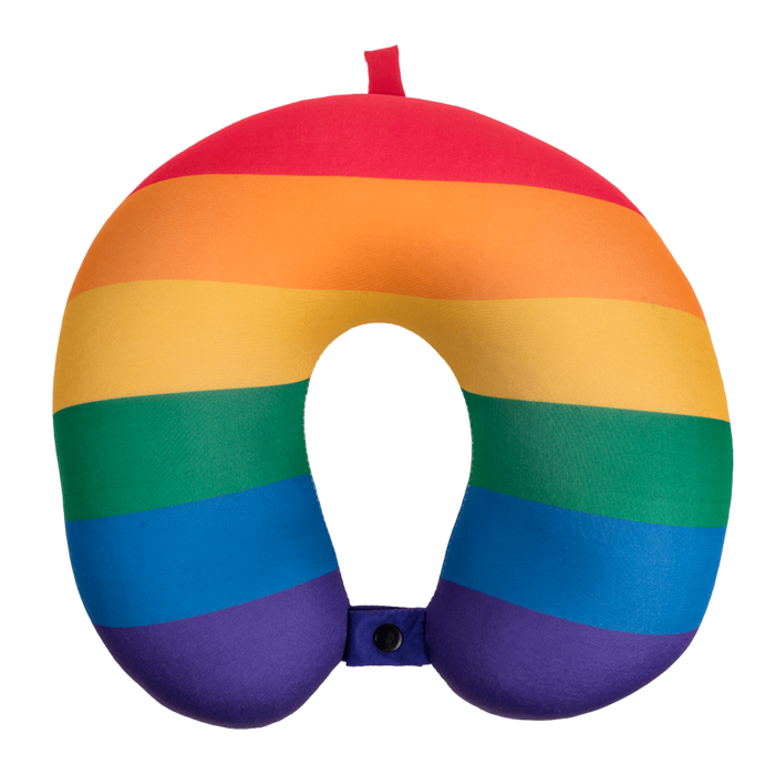 Nackenkissen mit Micropellet-Füllung, Regenbogen,
