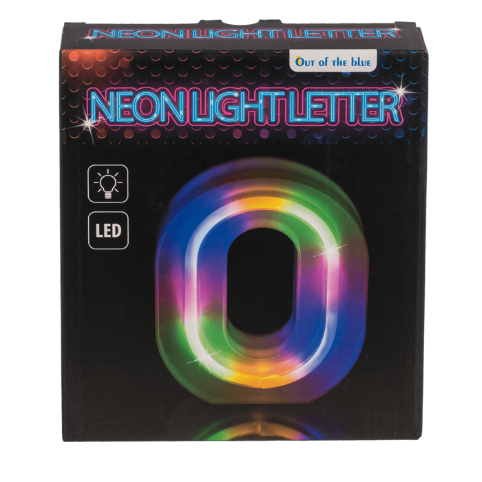 Neon-Leuchtbuchstabe, O, Höhe:16 cm,