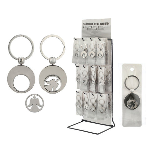 Schlüsselanhänger Engel mit Einkaufswagenchip