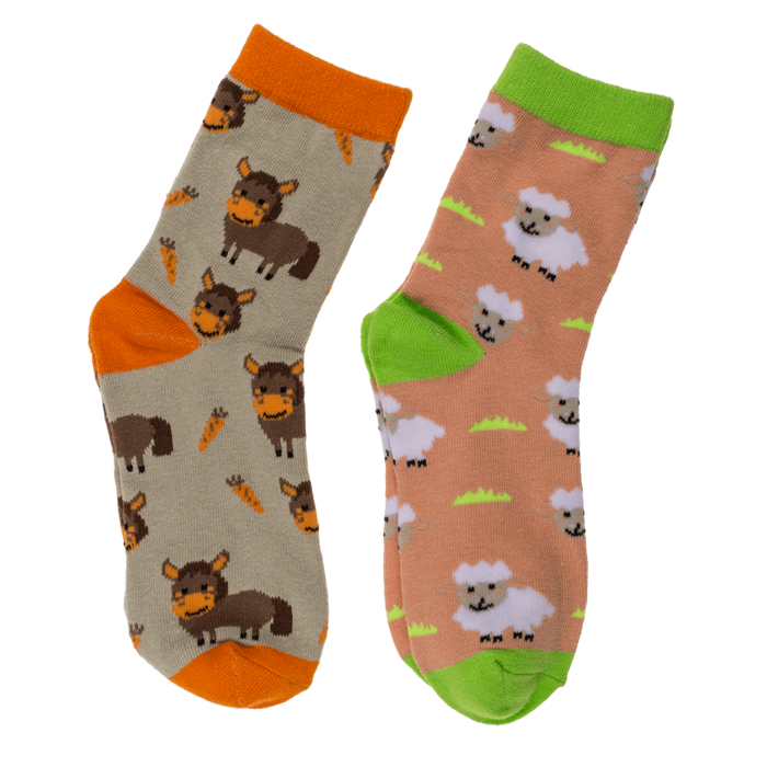 Magische Kindersocken, Farmtiere, 1 Paar,