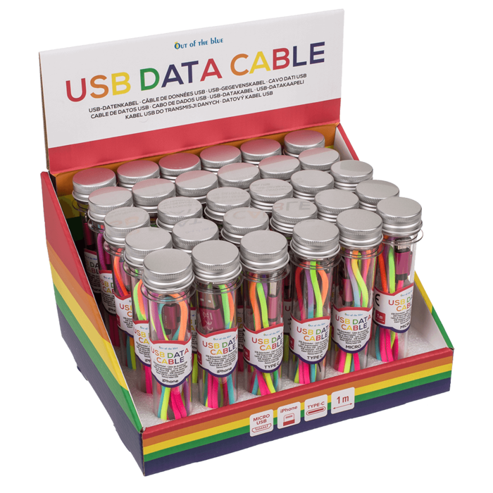USB-Datenkabel für iPhone, Typ C & Micro sortiert,